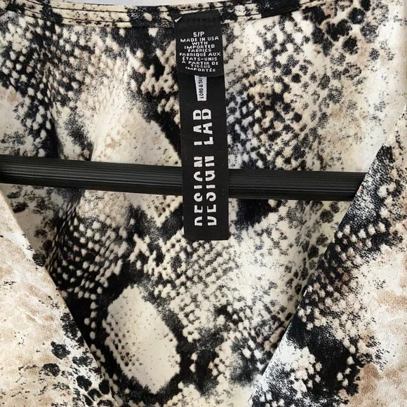Design Lab Snake-Print Button-Down Dress - Picture 3 of 5